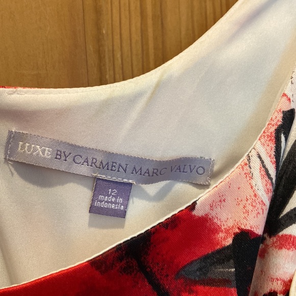 Luxe by Carmen Marc Valvo Floral Dress size 12 - Picture 3 of 6